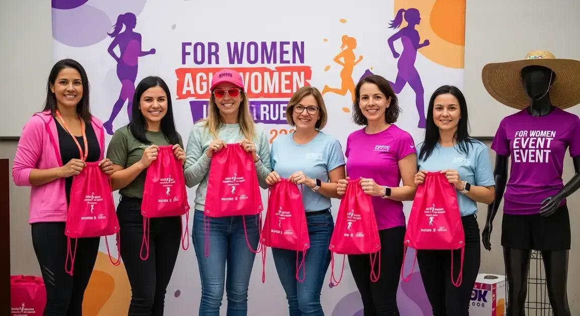 Kits entregues para a 2ª Corrida da Mulher em Barcarena