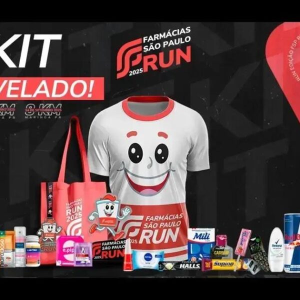 Kit da Farmácias São Paulo Run 2025 atrai corredores em Maringá