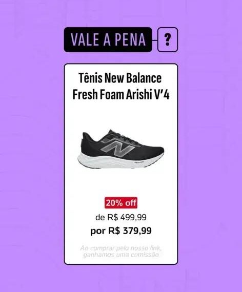Desconto Imperdível: Tênis de Corrida New Balance com 24% Off