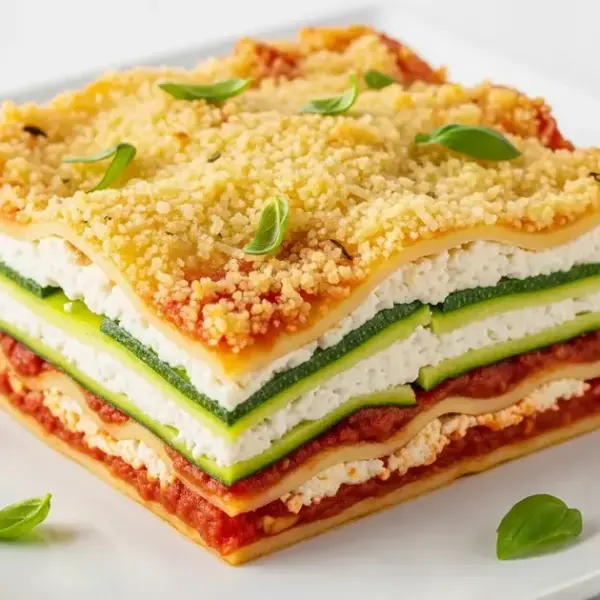 Lasanha de abobrinha com ricota e frango