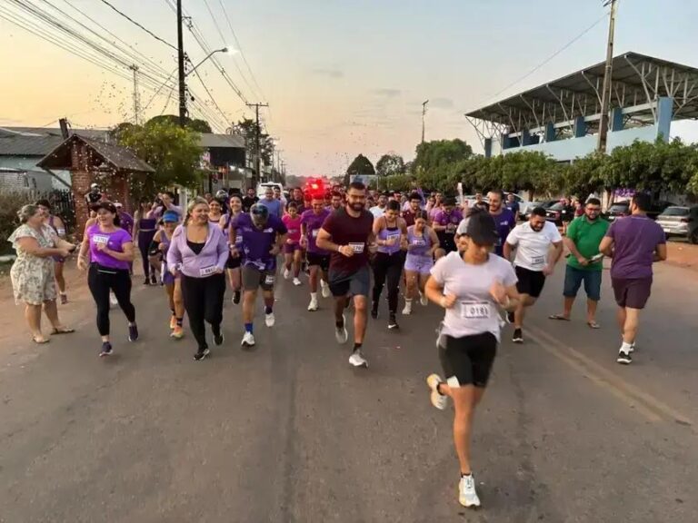 1ª Corrida do Agosto Lilás reúne 180 participantes em Senador Guiomard