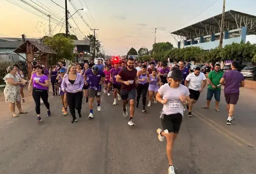 1ª Corrida do Agosto Lilás reúne 180 participantes em Senador Guiomard