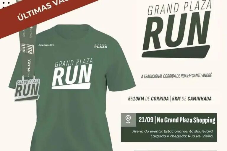 Grand Plaza Run: Corrida e Caminhada em Santo André no Dia 21 de Setembro