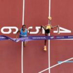 Chegada histórica na maratona masculina do Mundial de Tóquio