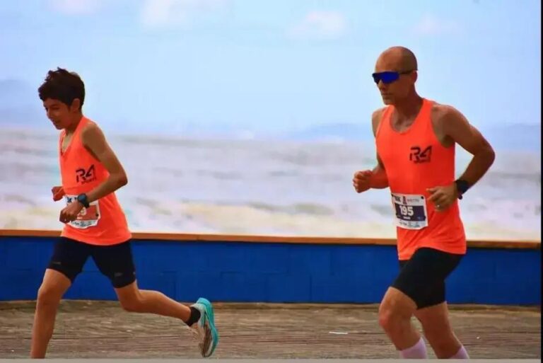 Pai e filho brilham na Corrida Barra Run em Santa Catarina