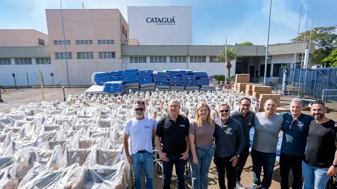 Cataguá Construtora entrega doações da Corrida Turística de Piracicaba