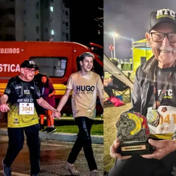 Idoso de 104 anos brilha em corrida de 3km em Florianópolis