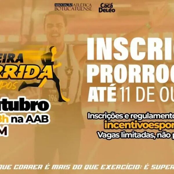 Inscrições prorrogadas para a 1ª Corrida AAB – Novos Tempos em Botucatu