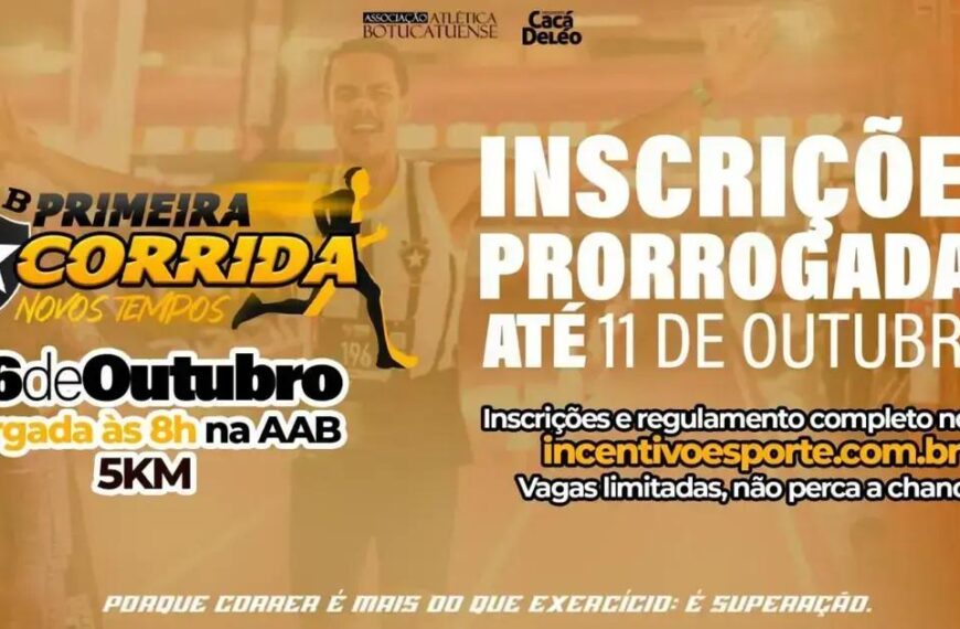Inscrições prorrogadas para a 1ª Corrida AAB – Novos Tempos em Botucatu