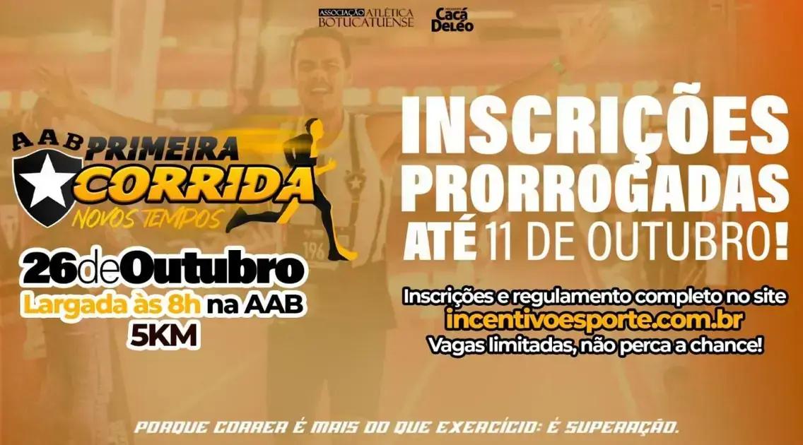 Inscrições prorrogadas para a 1ª Corrida AAB – Novos Tempos em Botucatu