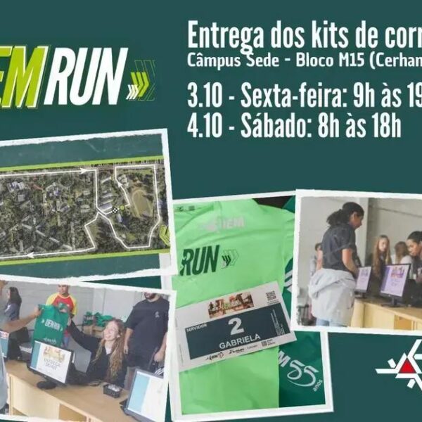 Kits da UEM RUN disponíveis para retirada neste fim de semana