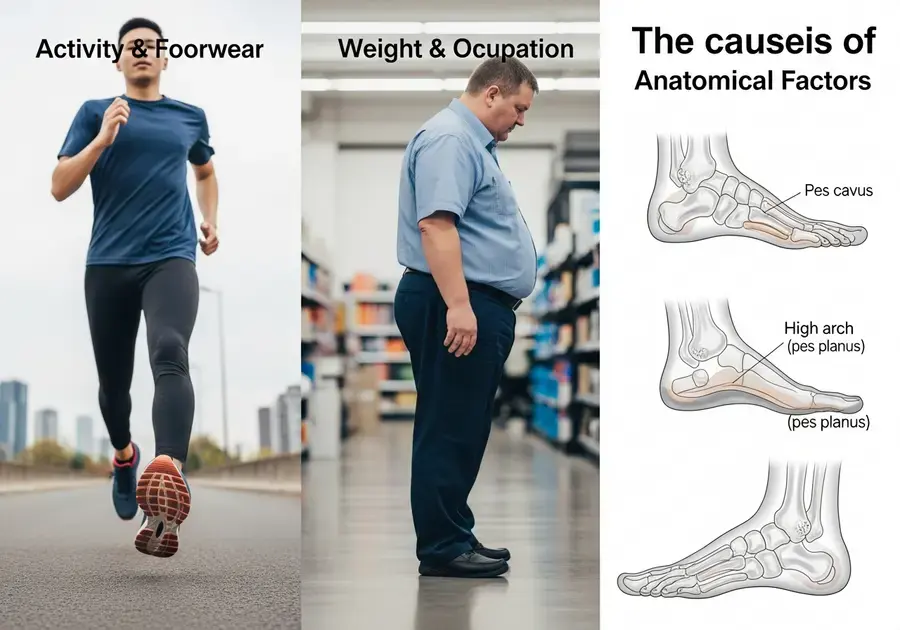 Causas da fascite plantar Causas da fascite plantar