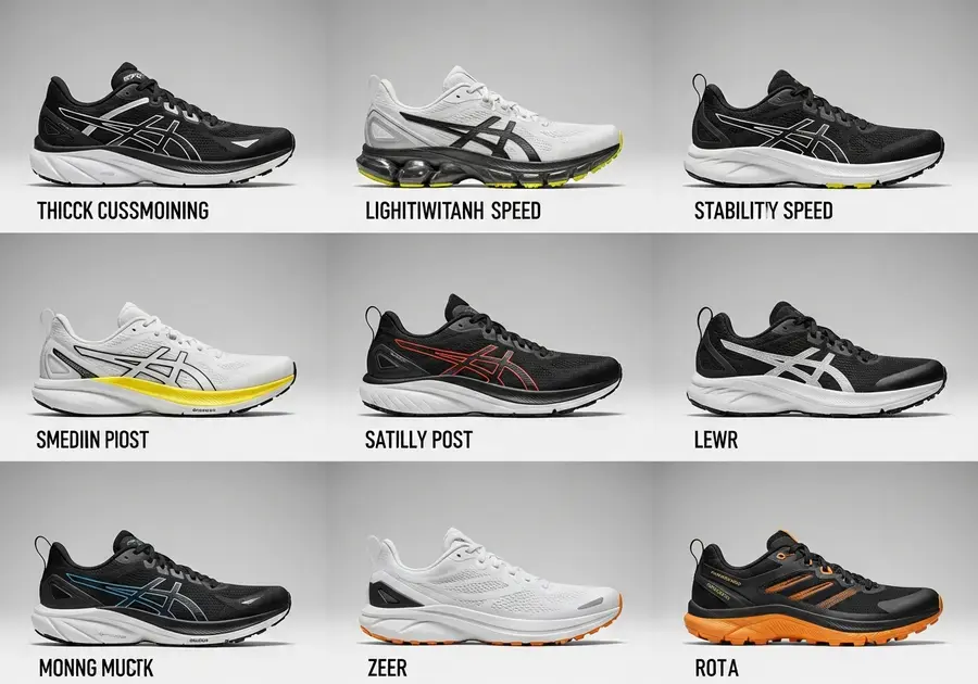 Comparativo de modelos de tênis de corrida