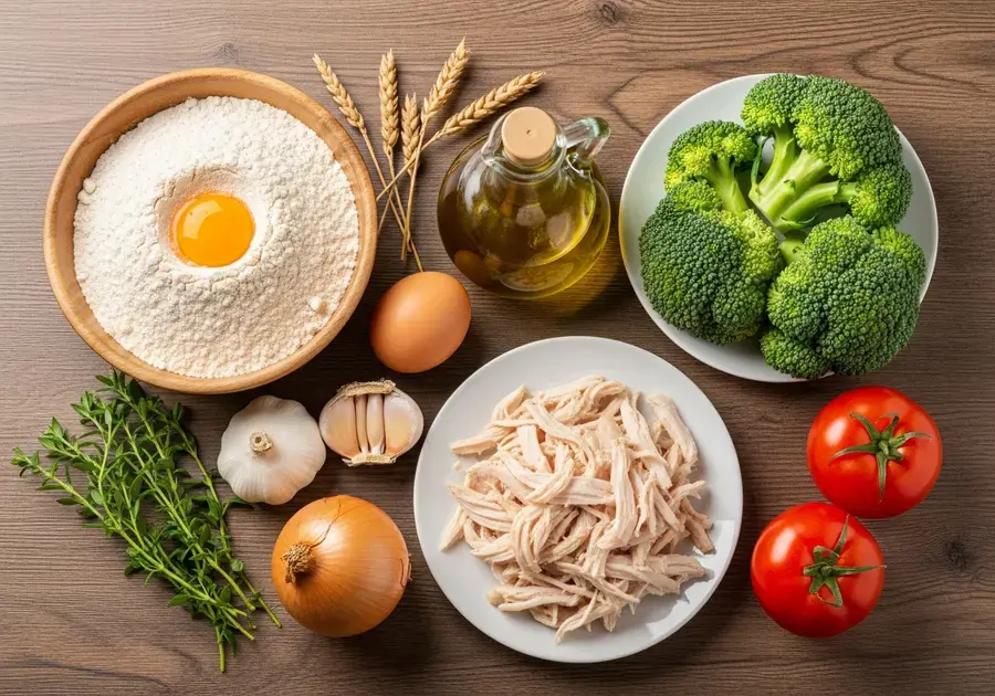 Ingredientes necessários para a receita